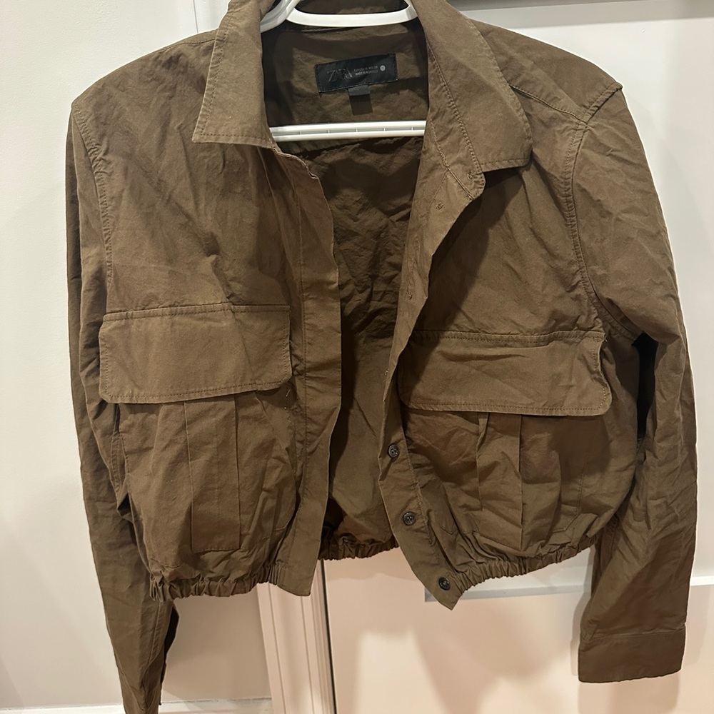 Zara Utility Jacket in Earthy Brown